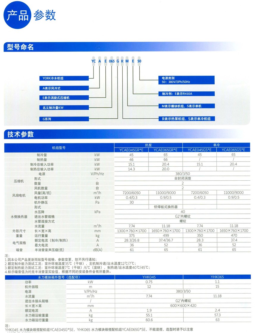 約克中央空調(diào)風冷熱泵模塊空調(diào)機組YCAE系列